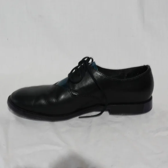 CAMPER - TWINS Black with Metallic Blue Contrast Laced Oxfords, size 37 - Picture 10 of 10